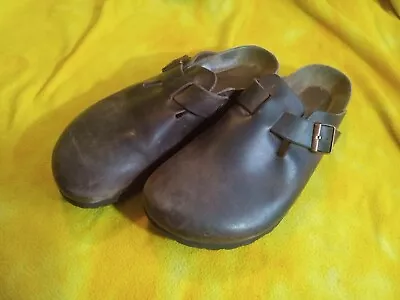 Birkenstock Boston Mens Size US 12 Brown Leather Free Shipping  • $69.99