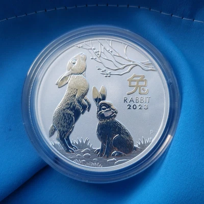 $279 • Buy 2023 Lunar Rabbit 5oz Silver Coin New Release Perth Mint