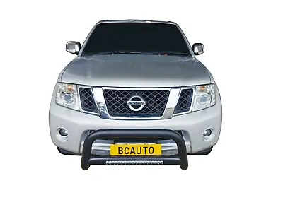 Black Nudge Bar 3  100W LED Light Bumper Guard For Nissan Navara D40 06-14 • $399.95