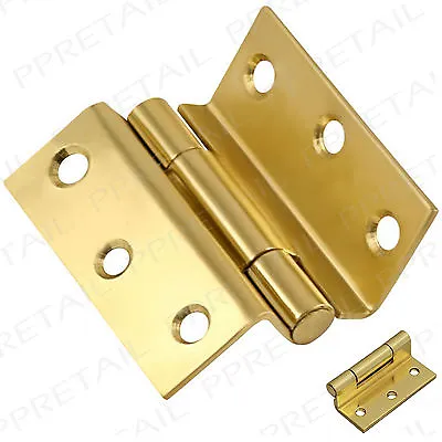 4 PAIRS OF BRASS STORM PROOF HINGES FOR WINDOW SHUTTERS HEAVY DUTY Cranked 2.5  • £10
