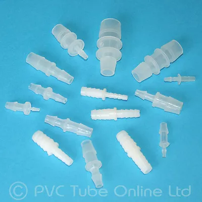 Plastic Barbed Reducing Connector Straight Aquarium Fish Tank Tube Hose Fitting • £3.55