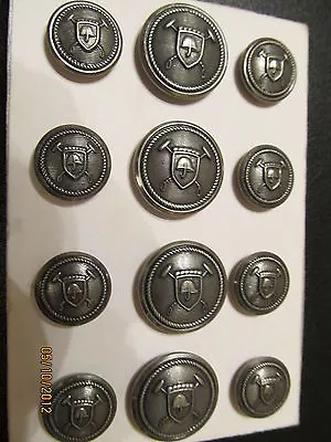 $21 • Buy 12P Silver Ox Helmet Mallets Replacement Shank METAL BLAZER BUTTONS Coat 24/32 