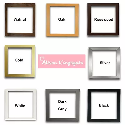 £9.19 • Buy Square Picture Frames Black Photo Frames Wood Effect White Oak Walnut Frame