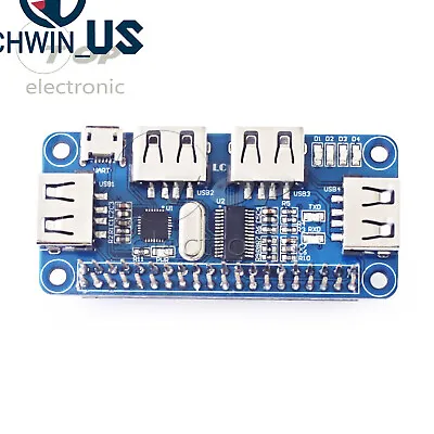 4 Port USB HUB HAT Expansion Board For Raspberry Pi 3 Model B /Zero V13/Zero W • $9.22