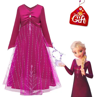 Cosplay Rapuzel Anna Wedding Birthday Girls Frozen 2 Elsa Anna Dress For Girls • $13.99