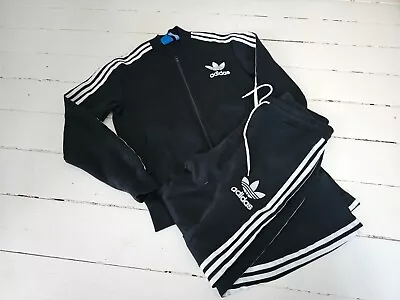 Adidas Superstar Vintage 3 Stripes Tracksuit Warmup Suit Jacket Pants Flock M • $70