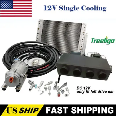$899.99 • Buy Universal Under Dash 12V Cool Electric Air Conditioning A/C Compressor Kit