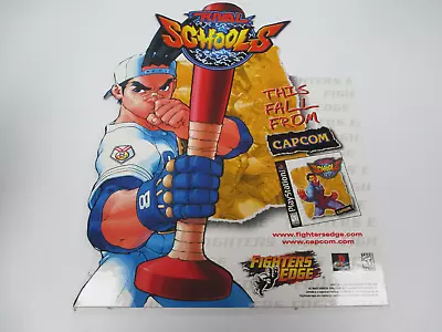 PS1 Playstation RIVAL SCHOOLS Store Counter Display Sign Promo Standee Capcom • $399.99