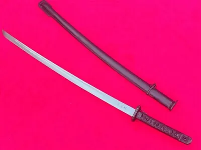 Vintage Military Japanese Sword Saber Samurai Katana Signature Blade Brass Tsuka • $144.50