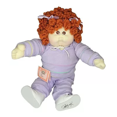 Xavier Roberts Little People 1987 Cabbage Patch Hand Signed Soft Body Red Hair • $224.50