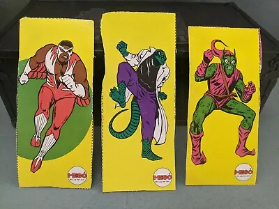 MEGO BOX CUT CARD ART 1974 Vtg Marvel LIZARD GREEN GOBLIN FALCON Action Figures • $99.94