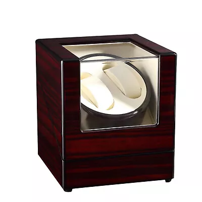 2 Slots Automatic Rotation Wooden  Watch Winder Storage Display Case Box Gift US • $48.44