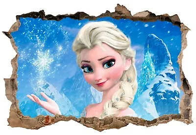 Frozen Elsa Hole In The Wall Art Sticker Quality Bedroom Decal Print Boys Girls • £4.95