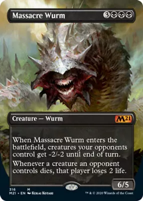 1 X Massacre Wurm - Alternate Art - Core Set 2021 - NM-Mint - MTG • $6.35