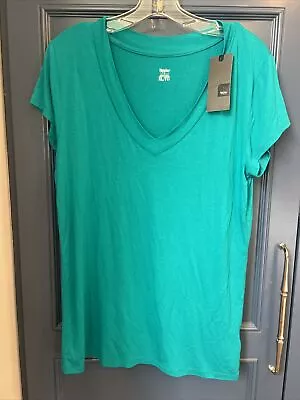Target Mossimo Teal Core Tee Short Sleeve V-Neck T-Shirt Size XL NWT • $8