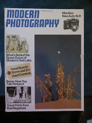 Modern Photography Magazine March 1975 Snow How To Picture It Minolta SLR N • $14.99