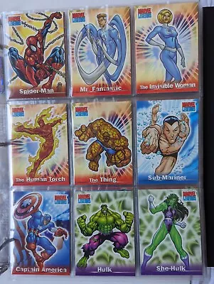 2001 Marvel Legends Topps Set Complete 72 Cards Spider-Man Venom Wolverine • $25