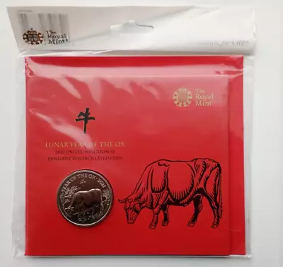 2021 Royal Mint Lunar Year Of The Ox £5 Five 5 Pound Coin. • £49.99