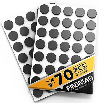 70 Round Magnet Strips With Adhesive Backing Flat Thin Magnetic Tape For Craft • $7.15