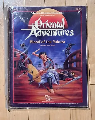 AD&D TSR RPG OA4 Oriental Adventures Blood Of The Yakuza VG With Map 9203 Sealed • $51.43