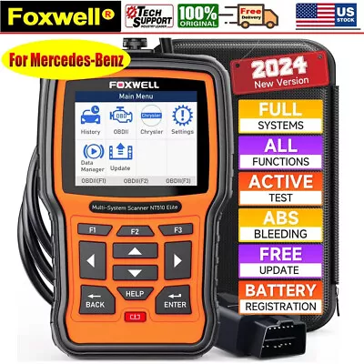 Foxwell NT510 Elite For MERCEDES BENZ Full Systems OBD2 Scanner Diagnostic Reset • $142