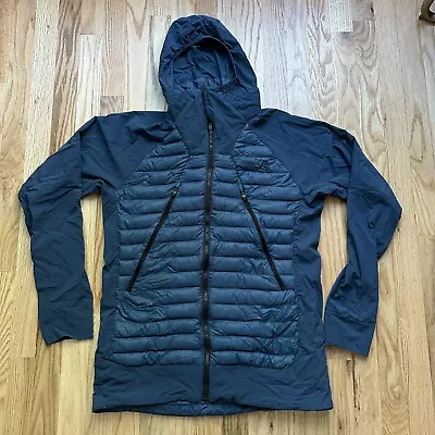 Men's The North Face Unlimited 800 Pro Down Blue Teal Hooded Puffer Jacket Sz M • $79