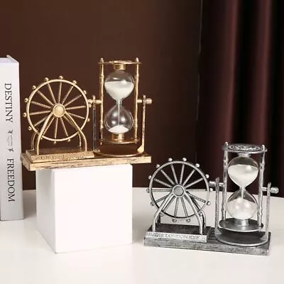 Vintage Rotating Ferris Wheel Hourglass Ornament Crafts Gift For Desktop Decor • $16.50