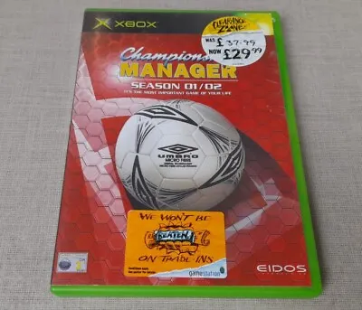 ORIGINAL XBOX Championship Manager Season 01/02 VIDEOGAME COMPLETE WITH MANUAL • £13.99