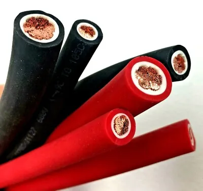 Extreme Battery Cable Flexible OFC Copper 6 4 2 1 Gauge AWG Size By The Foot • $1.64