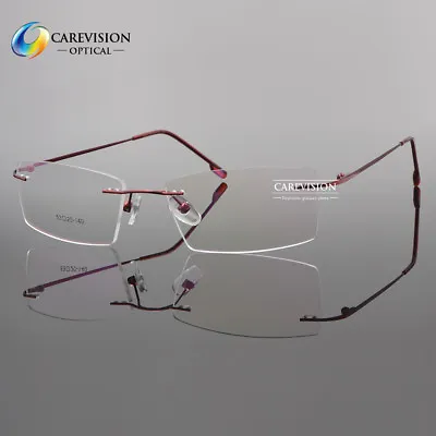 $23.70 • Buy Unisex Rimless Flexible Titanium Alloy Reading Glasses UV400 Coating Lens Reader