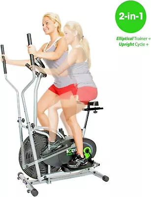 Body Rider 2 In 1 Elliptical Trainer Cardio Exercise Bike Fitness Machine Seat • $235.95