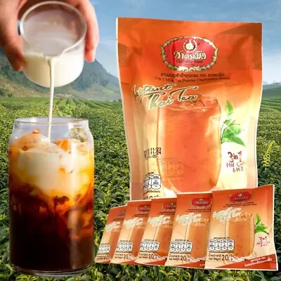 Original Thai Tea 100% ChaTraMue Instant Powder 3 In 1 20gx5small Bag THAI TEA • £5.61
