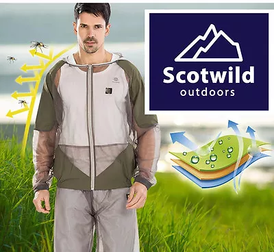 Scotwild Midge Mosquito Suit Complete Protection From Biting Insects • £29.99