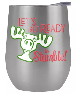 Christmas Vacation Moose 12oz Wine Tumbler Steel Insulated Leak Resistant • $23.99