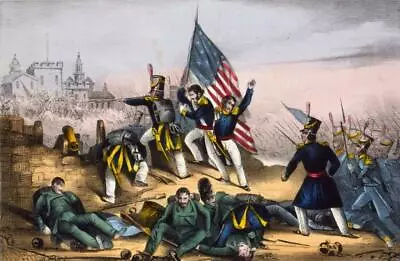 MEXICAN WAR GLOSSY POSTER PICTURE PHOTO BANNER PRINT Chapultepec Battle 6737 • $14.99