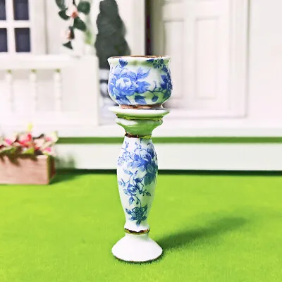 Dollhouse Miniature 1:12 Scale Flowers Pots Ceramic Vases Garden Decor Accessory • $8.49