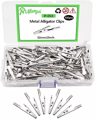 100Pcs Metal Alligator Clips 52Mm For Household Soldering And Electrical Test To • $16.03