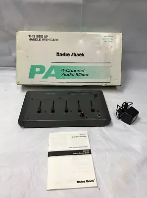 Vintage Radio Shack 4-Channel Audio Mixer Model SSM-50 Cat. 32-1213 NOS! • $99.98