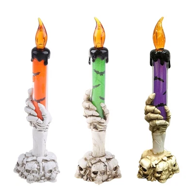 £6 • Buy Hand Candle LED Lamp Electronic Skeleton Candle Light Halloween Prop Decor