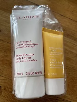 £22 • Buy Clarins Extra Firming Body Lotion 100ml Tonic Bath & Shower Concentrate 30ml