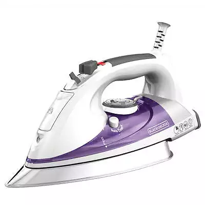 Professional Steam Iron With Stainless Steel Soleplate N Extra Long CordPurple • $27.19