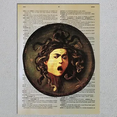 Medusa Head By Caravaggio Greek Greece Mythology Dictionary Page Art Print • $12.50