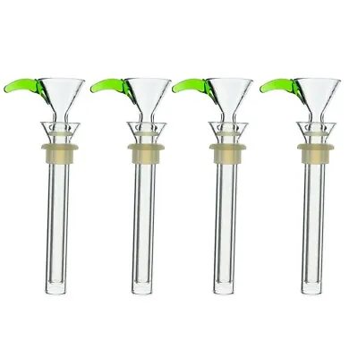 4 Pack 4  Glass Bong Replacement Slide Glass Bowl Hookah Adapters Stem Set 14mm • $13.79