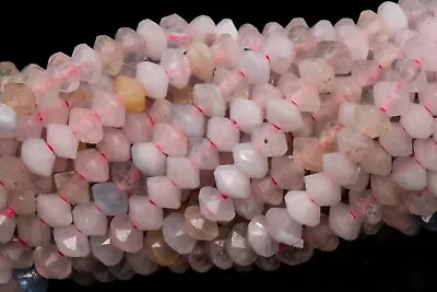 3x2MM Natural Beryl Morganite Aquamarine Beads AA Faceted Rondelle Beads 15  • $8.32