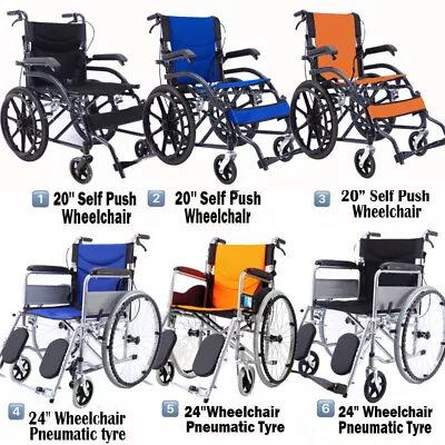 ✅🧨Portable Folding Wheel Chair Wheelchair Lightweight Mobility Aid For Elderly  • $150.69