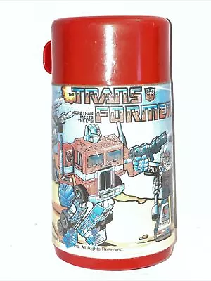 Vintage 1984 The Transformers Aladdin Hasbro Thermos For Lunch Box OPTIMUS PRIME • $15