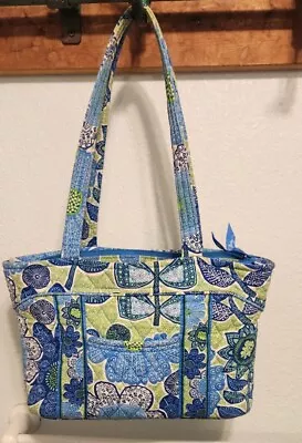 Vera Bradley Purse Doodle Daisy Discontinued Quilt  Hand Bag 12x8 Inches   • $17