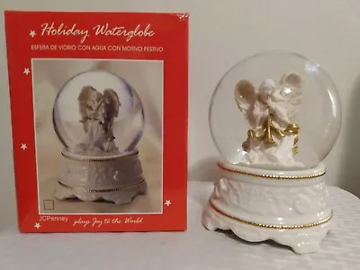 JCPenney Joy To The World Angel Holiday Waterglobe Music Snow Globe #8123 In Box • $21.99