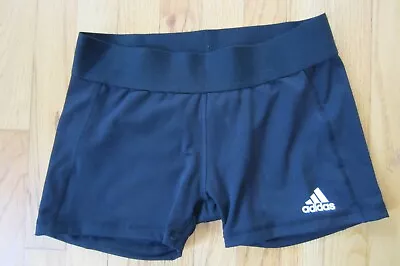 Womens Adidas Aeroready 3  Black Athletic Volleyball Run Shorts Tights Stretch M • $13.99