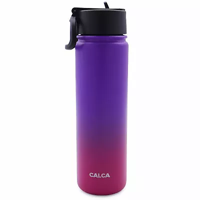 CALCA 22oz Wide Mouth Lid SS Water Bottle With Double Wall Vacuum Insulated Cup • $6.98